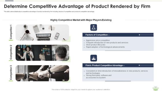 Determine Competitive Advantage Of Product Rendered By Firm Slides PDF