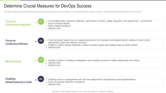 Determine Crucial Measures For Devops Success Clipart PDF Determine Crucial Measures For Devops Success Clipart PDF