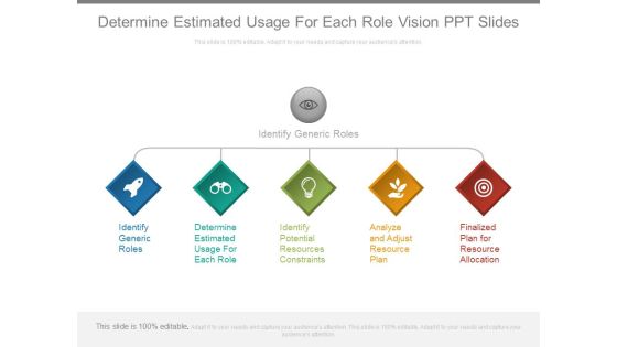 Determine Estimated Usage For Each Role Vision Ppt Slides