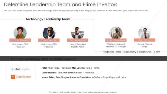 Determine Leadership Team And Prime Investors Microsoft PDF Determine Leadership Team And Prime Investors Microsoft PDF