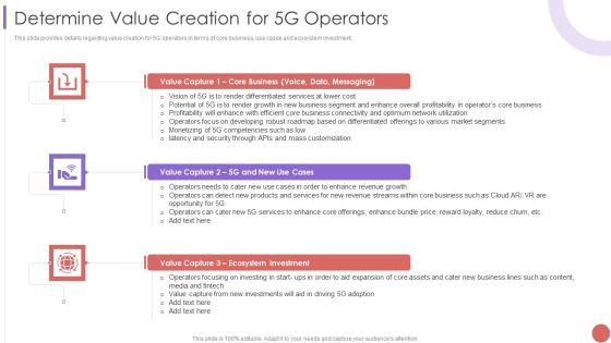 Determine Value Creation For 5G Operators Slides PDF Determine Value Creation For 5G Operators Slides PDF