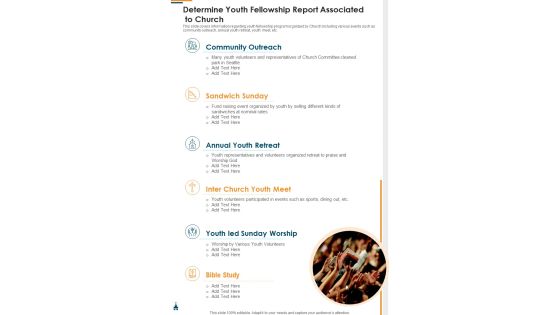 Determine Youth Fellowship Report Associated To Church One Pager Documents Determine Youth Fellowship Report Associated To Church One Pager Documents