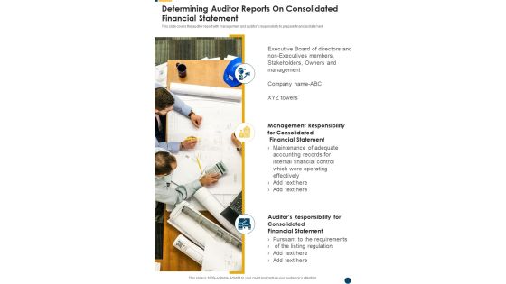 Determining Auditor Reports On Consolidated Financial Statement Template 183 One Pager Documents Determining Auditor Reports On Consolidated Financial Statement Template 183 One Pager Documents