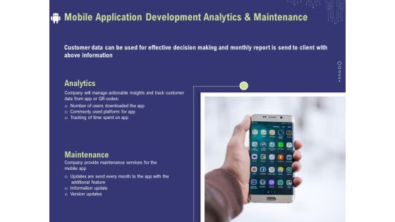 Develop Cellphone Apps Mobile Application Development Analytics And Maintenance Ppt PowerPoint Presentation Ideas PDF Develop Cellphone Apps Mobile Application Development Analytics And Maintenance Ppt PowerPoint Presentation Ideas PDF