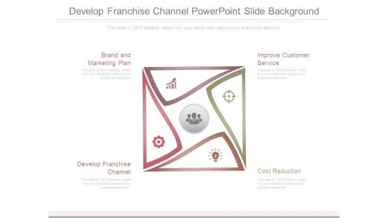 Develop Franchise Channel Powerpoint Slide Background