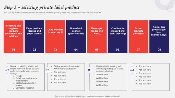 Developing A Strategic Private Label Branding Approach Step 3 Selecting Private Label Product Template PDF Developing A Strategic Private Label Branding Approach Step 3 Selecting Private Label Product Template PDF
