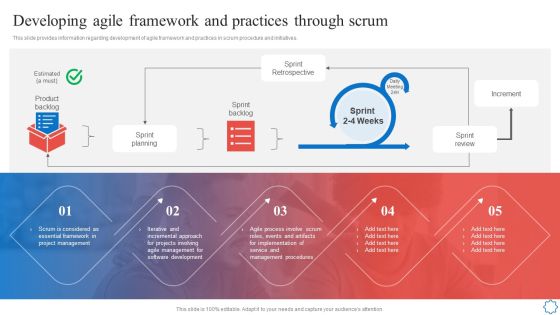 Developing Agile Framework And Practices Through Scrum Template PDF Developing Agile Framework And Practices Through Scrum Template PDF