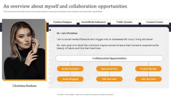 Developing Appealing Persona An Overview About Myself And Collaboration Portrait PDF Developing Appealing Persona An Overview About Myself And Collaboration Portrait PDF