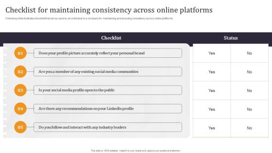 Developing Appealing Persona Checklist For Maintaining Consistency Across Online Formats PDF Developing Appealing Persona Checklist For Maintaining Consistency Across Online Formats PDF