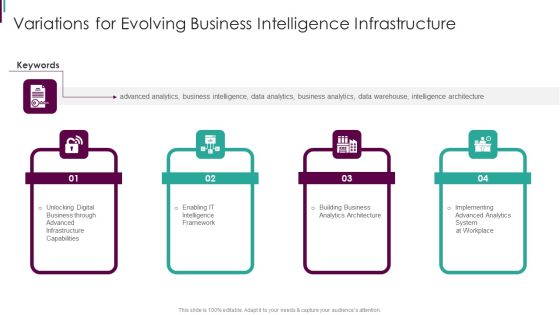 Developing Business Analytics Framework Variations For Evolving Business Intelligence Infrastructure Professional PDF