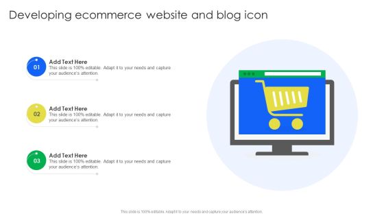 Developing Ecommerce Website And Blog Icon Sample PDF
