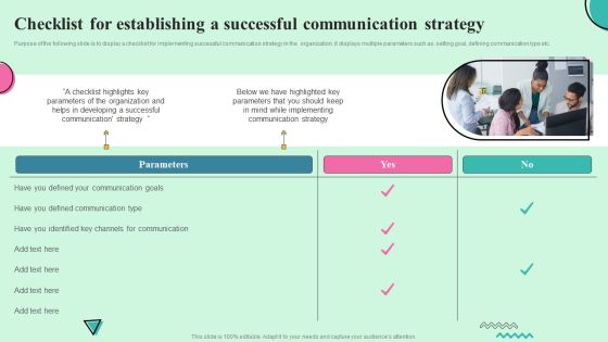 Developing Effective Stakeholder Communication Checklist For Establishing A Successful Background PDF