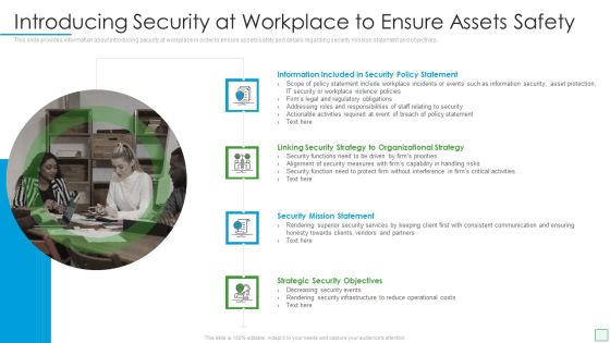 Developing Firm Security Strategy Plan Introducing Security At Workplace To Ensure Assets Safety Introduction PDF Developing Firm Security Strategy Plan Introducing Security At Workplace To Ensure Assets Safety Introduction PDF