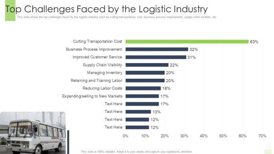 Developing Functional Logistic Plan Business Top Challenges Faced By The Logistic Industry Graphics PDF Developing Functional Logistic Plan Business Top Challenges Faced By The Logistic Industry Graphics PDF