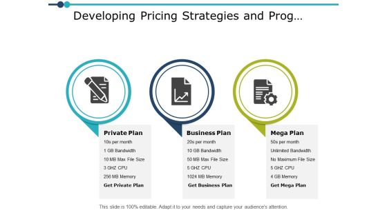 Developing Pricing Strategies And Prog Planning Ppt PowerPoint Presentation Gallery Icon