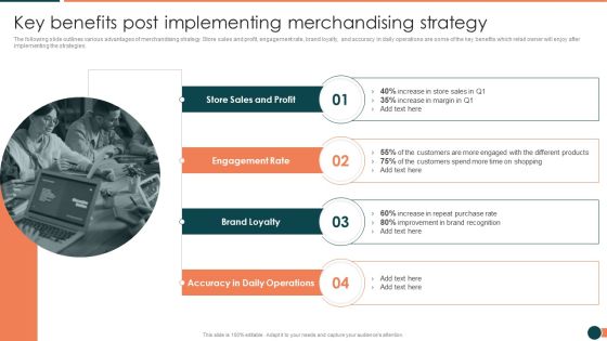Developing Retail Marketing Strategies To Increase Revenue Key Benefits Post Implementing Merchandising Strategy Elements PDF