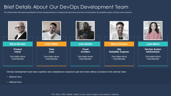 Devops Implementation And Advisory Proposal IT Brief Details About Our Devops Development Team Template PDF Devops Implementation And Advisory Proposal IT Brief Details About Our Devops Development Team Template PDF