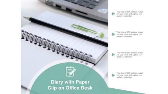 Diary With Paper Clip On Office Desk Ppt Powerpoint Presentation Infographics Portrait Diary With Paper Clip On Office Desk Ppt Powerpoint Presentation Infographics Portrait