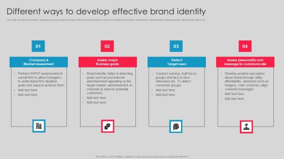 Different Ways To Develop Effective Brand Identity Download PDF