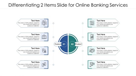 Differentiating 2 Items Slide For Online Banking Services Slides PDF Differentiating 2 Items Slide For Online Banking Services Slides PDF