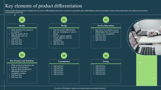 Differentiation Techniques Ways To Surpass Competitors Key Elements Of Product Differentiation Icons PDF Differentiation Techniques Ways To Surpass Competitors Key Elements Of Product Differentiation Icons PDF