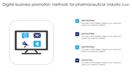 Digital Business Promotion Methods For Pharmaceutical Industry Icon Ppt Diagram Templates PDF Digital Business Promotion Methods For Pharmaceutical Industry Icon Ppt Diagram Templates PDF