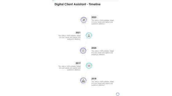 Digital Client Assistant Timeline One Pager Sample Example Document Digital Client Assistant Timeline One Pager Sample Example Document