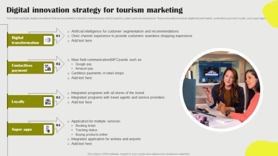 Digital Innovation Strategy For Tourism Marketing Guidelines PDF