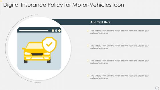 Digital Insurance Policy For Motor Vehicles Icon Demonstration PDF Digital Insurance Policy For Motor Vehicles Icon Demonstration PDF