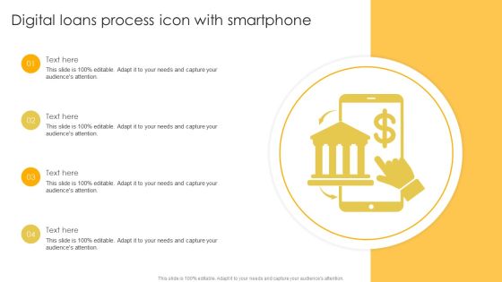 Digital Loans Process Icon With Smartphone Ppt Background PDF Digital Loans Process Icon With Smartphone Ppt Background PDF