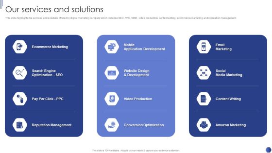 Digital Marketing Agency Business Profile Our Services And Solutions Structure PDF Digital Marketing Agency Business Profile Our Services And Solutions Structure PDF