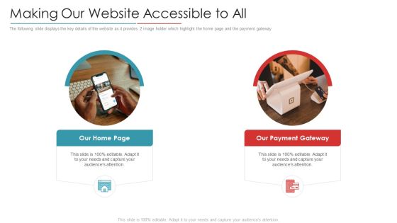 Digital Marketing Business Investor Funding Pitch Deck Making Our Website Accessible To All Portrait PDF Digital Marketing Business Investor Funding Pitch Deck Making Our Website Accessible To All Portrait PDF