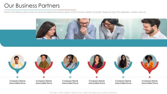 Digital Marketing Business Investor Funding Pitch Deck Our Business Partners Background PDF