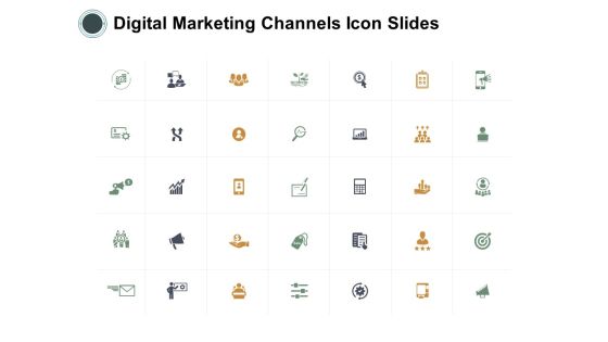 Digital Marketing Channels Icon Slides Compare Ppt Powerpoint Presentation Visual Aids