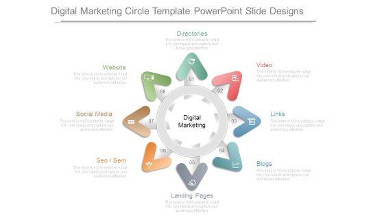 Digital Marketing Circle Template Powerpoint Slide Designs