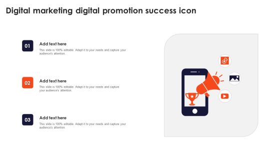 Digital Marketing Digital Promotion Success Icon Information PDF