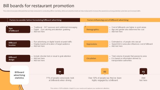 Digital Marketing Plan For Restaurant Business Bill Boards For Restaurant Promotion Microsoft PDF Digital Marketing Plan For Restaurant Business Bill Boards For Restaurant Promotion Microsoft PDF