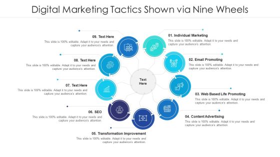 Digital Marketing Tactics Shown Via Nine Wheels Ppt PowerPoint Presentation File Background Image PDF Digital Marketing Tactics Shown Via Nine Wheels Ppt PowerPoint Presentation File Background Image PDF