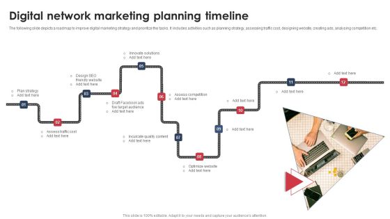 Digital Network Marketing Planning Timeline Diagrams PDF Digital Network Marketing Planning Timeline Diagrams PDF
