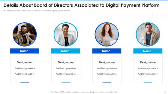 Digital Payment Solution Company Stakeholder Details About Board Of Directors Clipart PDF Digital Payment Solution Company Stakeholder Details About Board Of Directors Clipart PDF