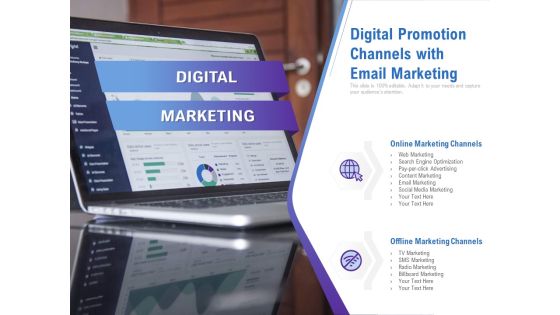 Digital Promotion Channels With Email Marketing Ppt PowerPoint Presentation Show Tips