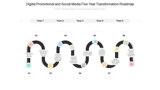 Digital Promotional And Social Media Five Year Transformation Roadmap Designs Digital Promotional And Social Media Five Year Transformation Roadmap Designs
