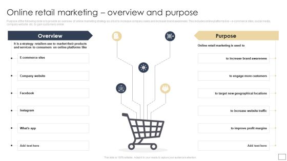 Digital Retail Marketing Techniques To Increase Target Customers Online Retail Marketing Overview And Purpose Professional PDF Digital Retail Marketing Techniques To Increase Target Customers Online Retail Marketing Overview And Purpose Professional PDF