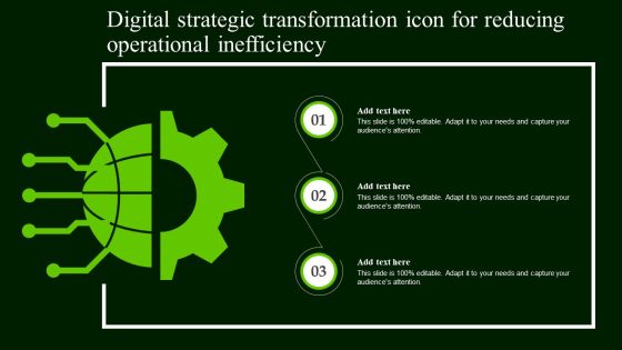 Digital Strategic Transformation Icon For Reducing Operational Inefficiency Download PDF Digital Strategic Transformation Icon For Reducing Operational Inefficiency Download PDF