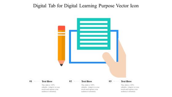 Digital Tab For Digital Learning Purpose Vector Icon Ppt PowerPoint Presentation File Styles PDF