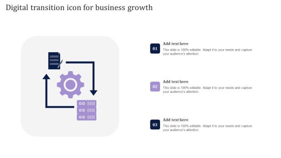 Digital Transition Icon For Business Growth Background PDF Digital Transition Icon For Business Growth Background PDF