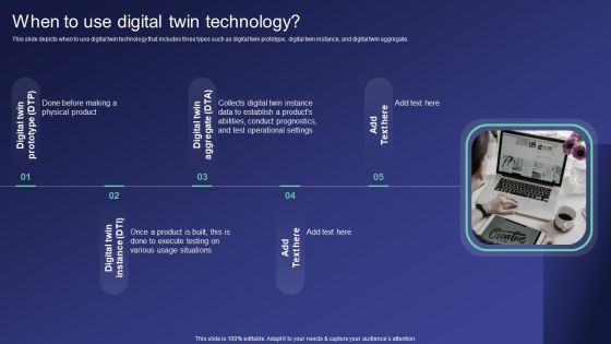 Digital Twin Tech IT When To Use Digital Twin Technology Information PDF