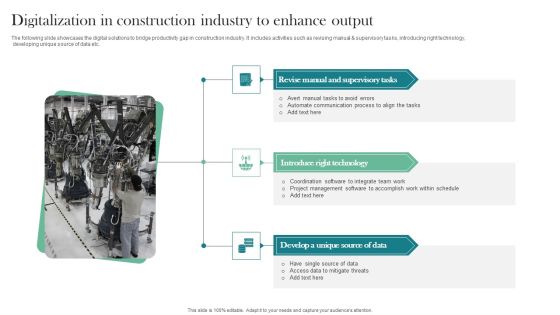 Digitalization In Construction Industry To Enhance Output Professional PDF Digitalization In Construction Industry To Enhance Output Professional PDF