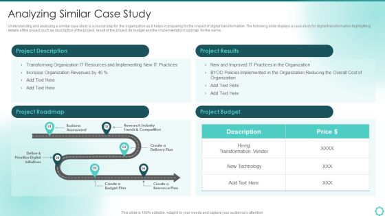 Digitalization Of Transportation Enterprise Analyzing Similar Case Study Brochure PDF Digitalization Of Transportation Enterprise Analyzing Similar Case Study Brochure PDF