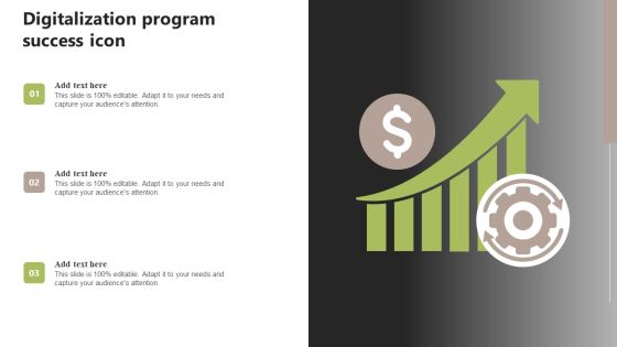 Digitalization Program Success Icon Designs PDF